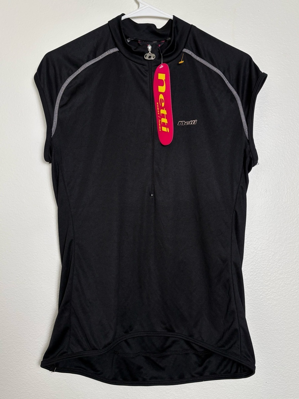 Netti Black Sleeveless Cycling Jersey Size Large NWT